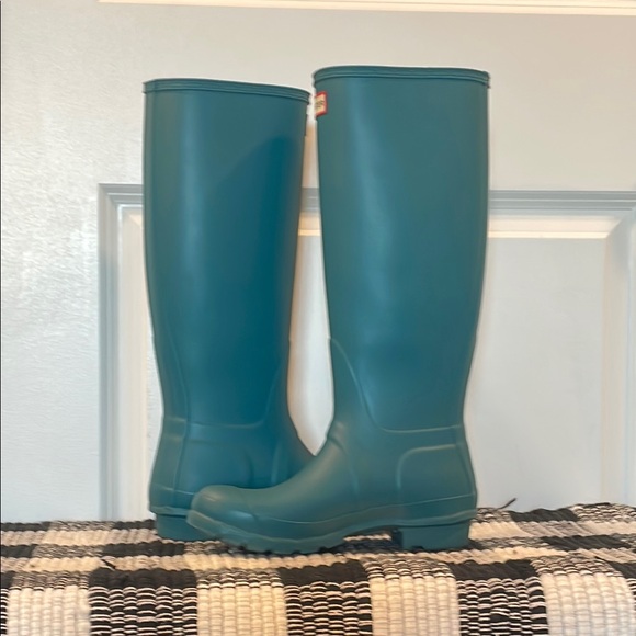 Hunter Classic Knee High Bright Teal Boots, women’s 6 - Picture 6 of 9